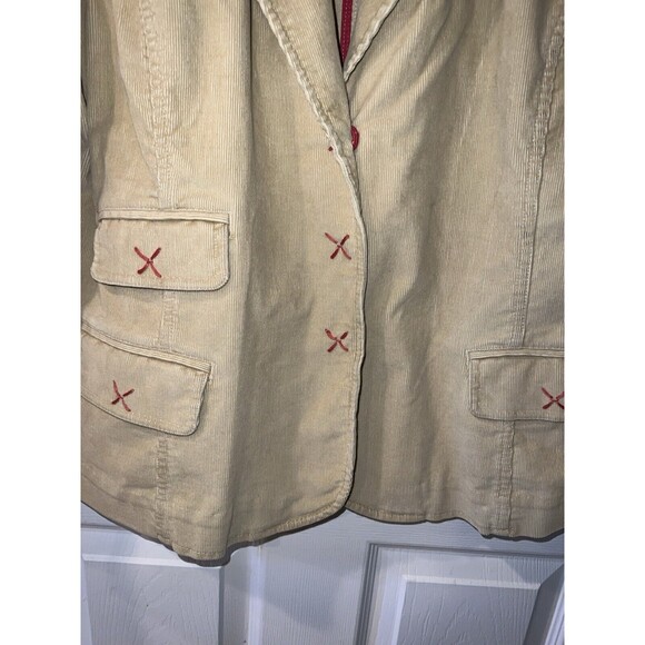 J JILL Jacket Womens L Corduroy Blazer Snap Front Stretch Gilmore Girls inspire - Picture 2 of 8